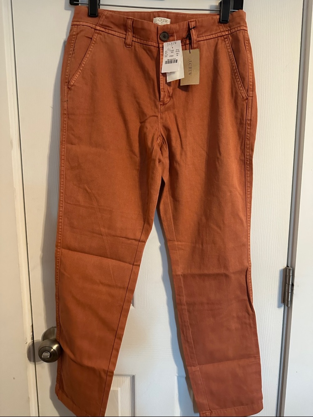 J. Crew Burnt Orange or Salmon Casual Straight-Leg Trouser NWT size 00